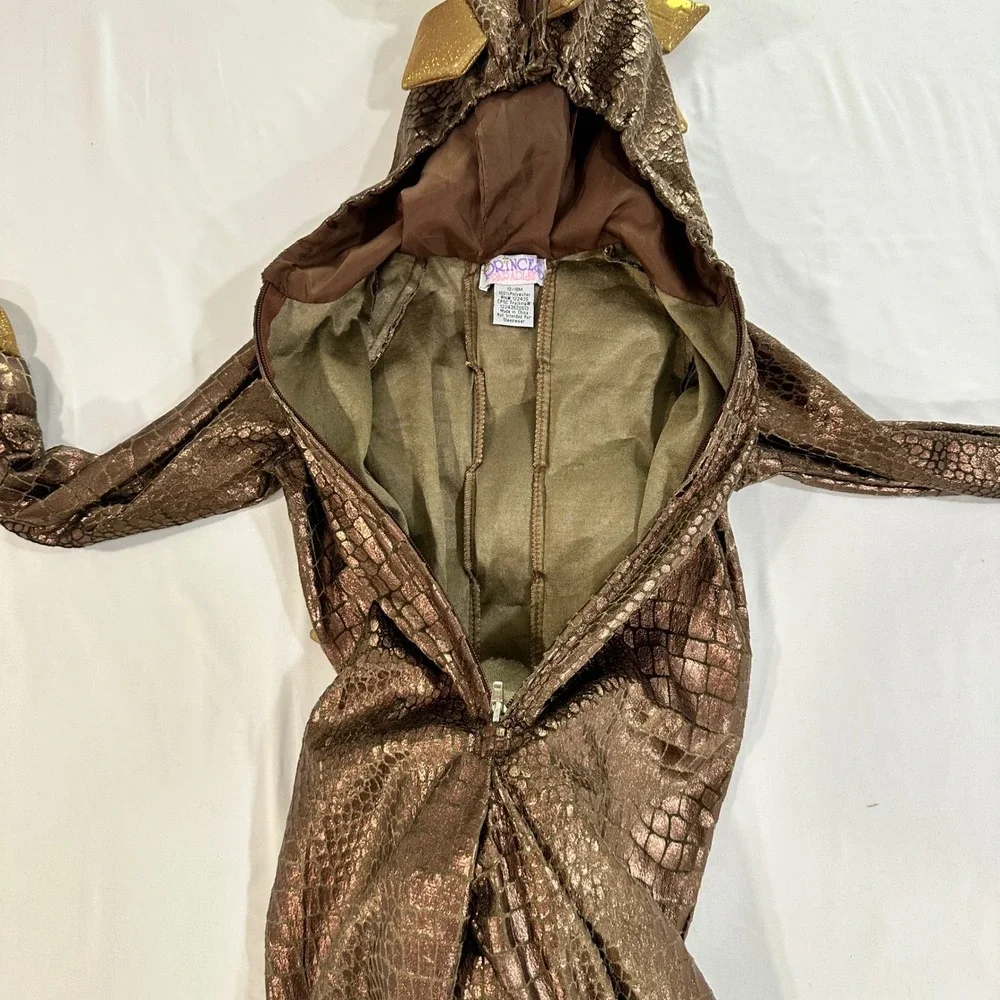 Princess Paradise Unisex Toddler Dragon Dinosaur Costume 12/18M Bronze Metallic